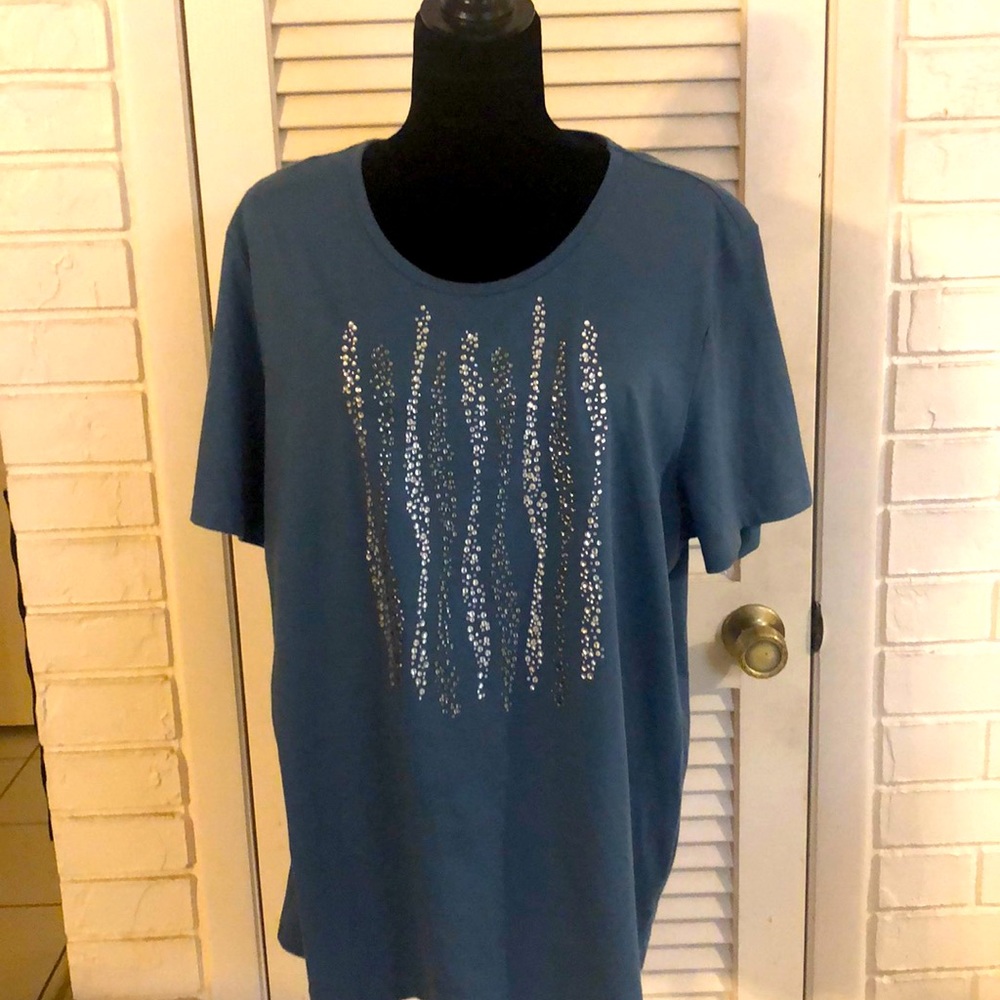 Coral Bay jersey knit top with bling
